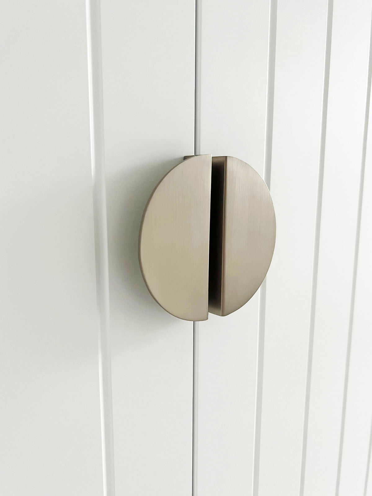 Brushed Nickel Half Moon Cabinet Pull - Iris