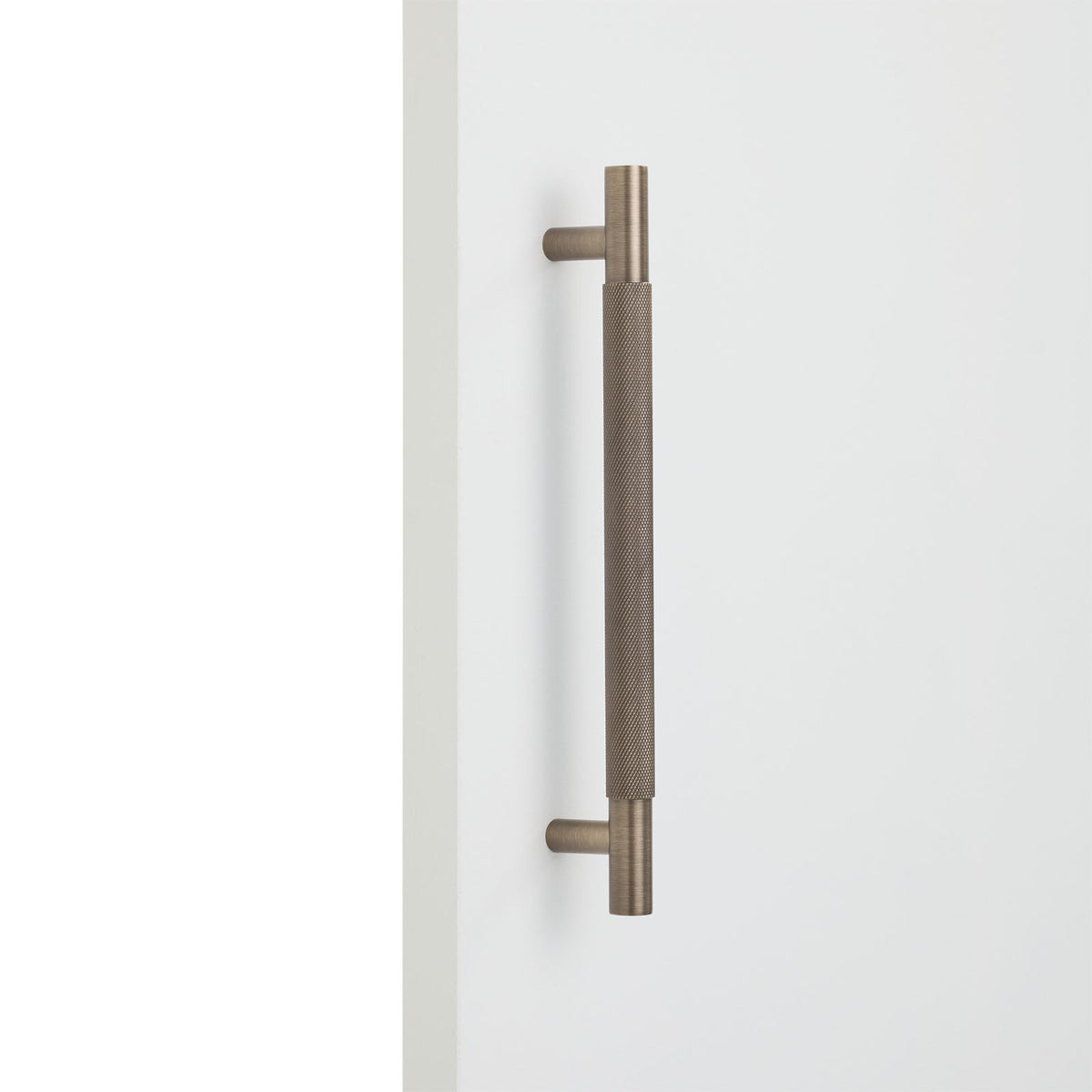 Aged Brass Knurled Appliance/Door Pull - Charmian