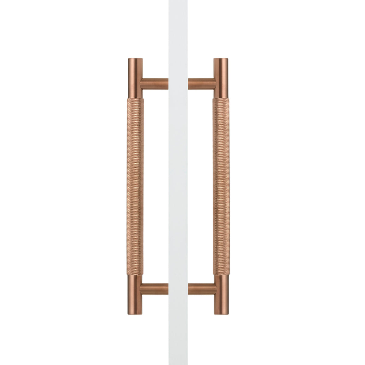 Charmian - Brushed Copper PVD Knurled Back to Back Door Pull