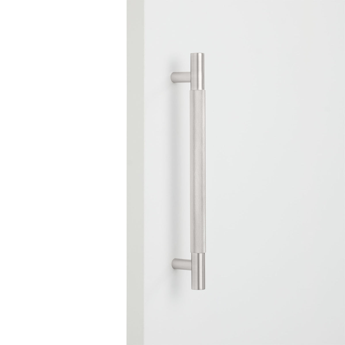Brushed Nickel Knurled Appliance/Door Pull - Charmian