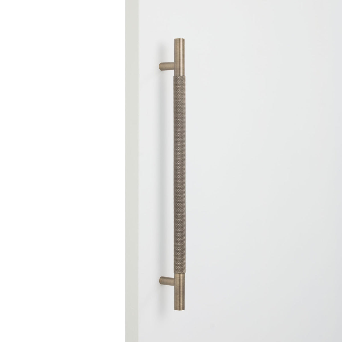 Aged Brass Knurled Appliance/Door Pull - Charmian
