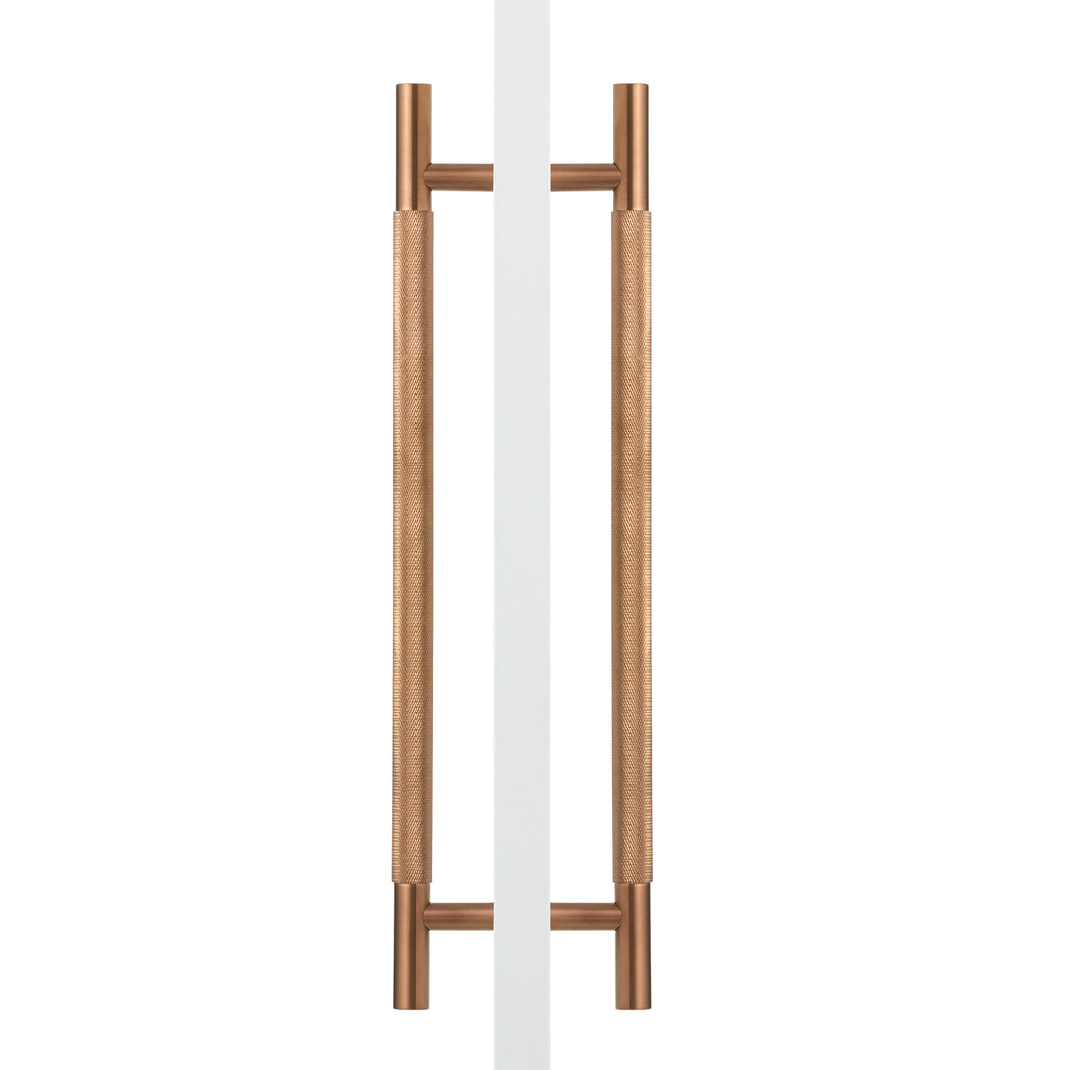 Charmian - Brushed Copper PVD Knurled Back to Back Door Pull