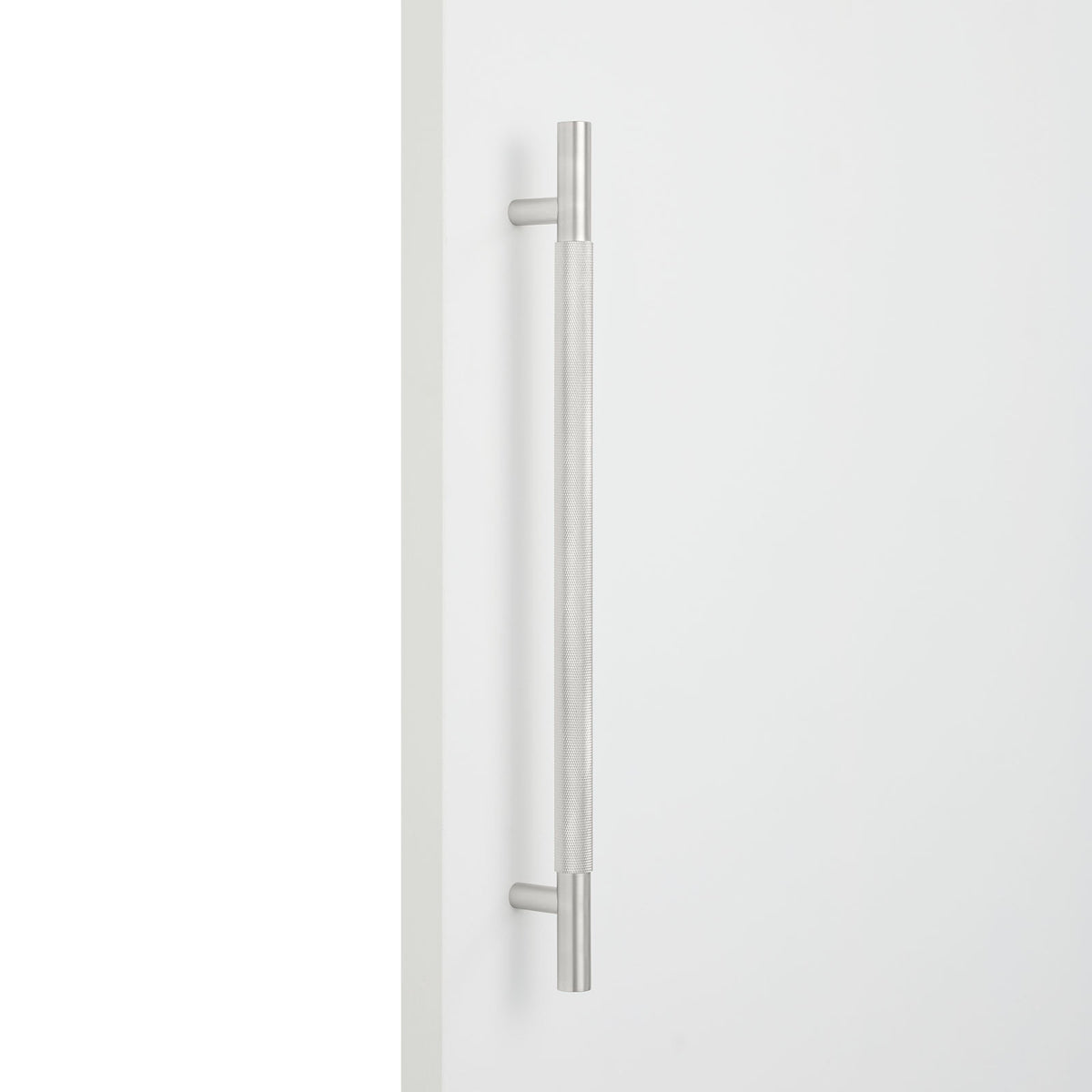 Brushed Nickel Knurled Appliance/Door Pull - Charmian