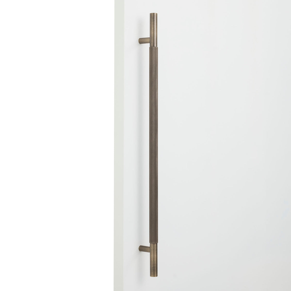 Aged Brass Knurled Appliance/Door Pull - Charmian