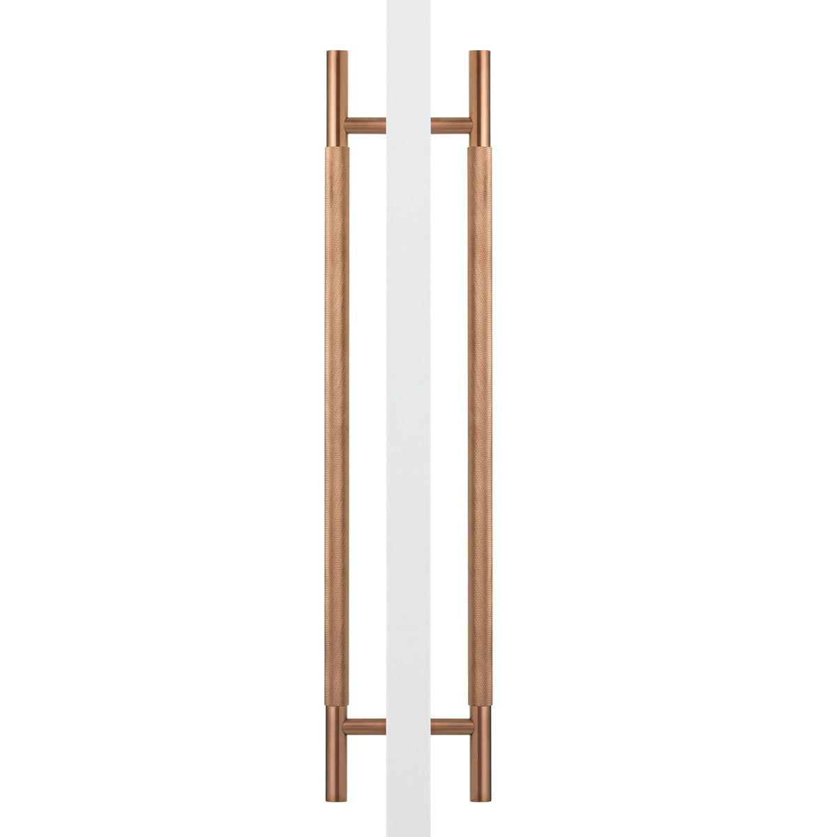 Charmian - Brushed Copper PVD Knurled Back to Back Door Pull