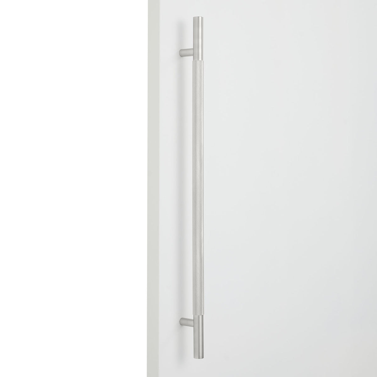 Brushed Nickel Knurled Appliance/Door Pull - Charmian