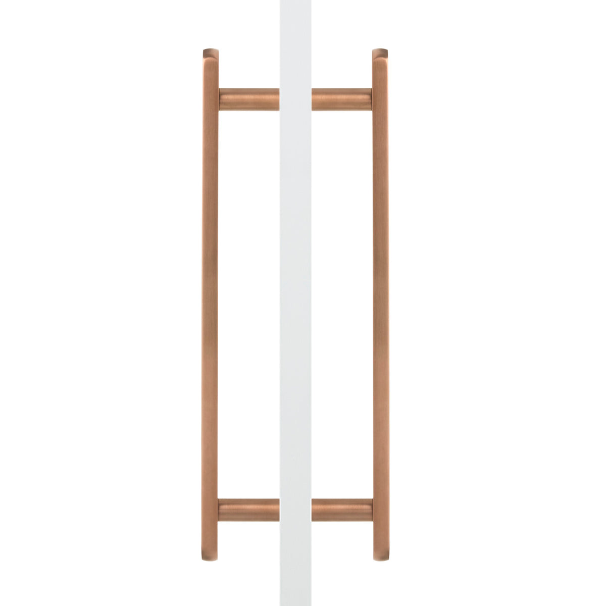 Imogen - Brushed Copper PVD Oval Profile Back to Back Door Pull