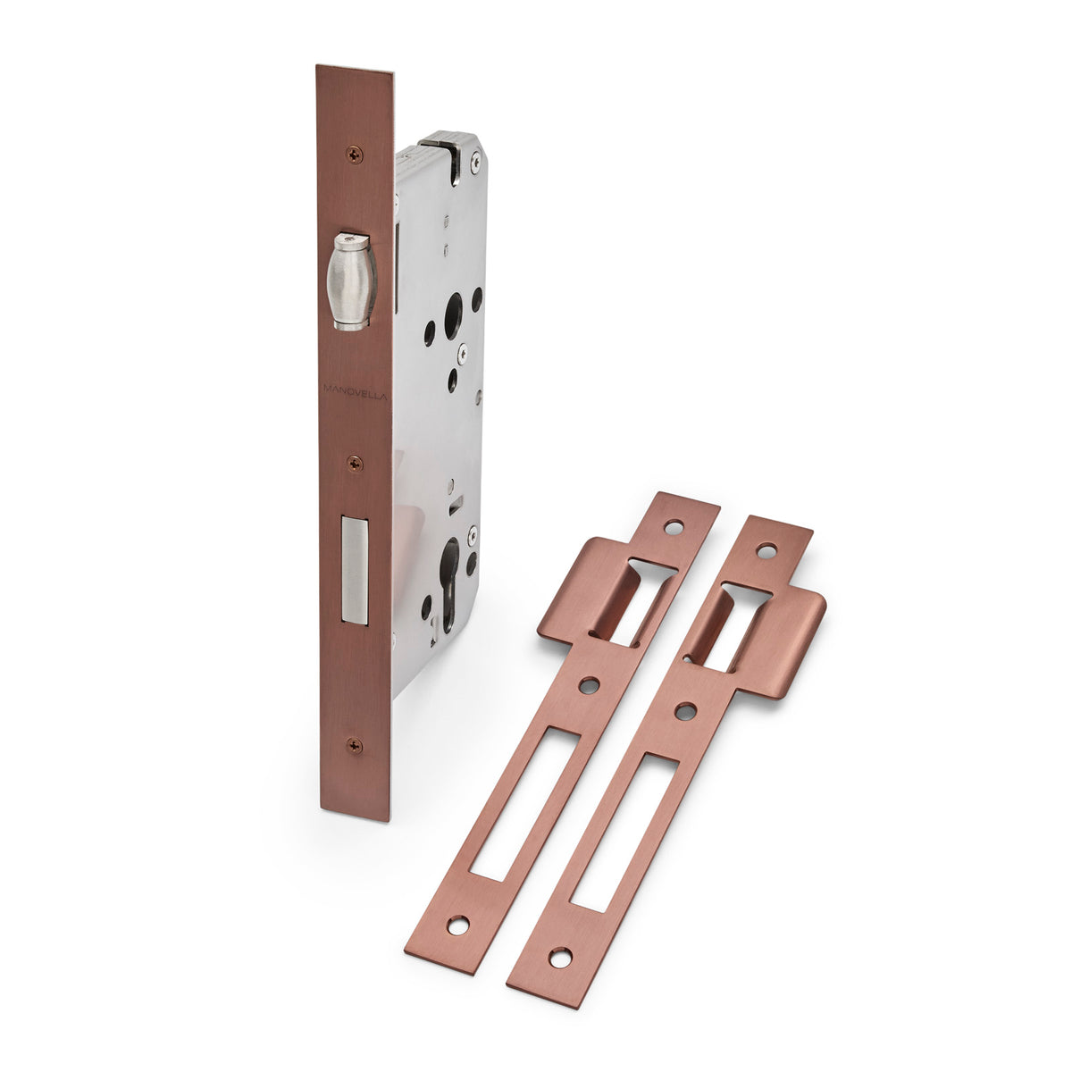 Sienna Bronze Euro Roller Mortice Lock 316SS (85mm Pitch 60mm Backset)