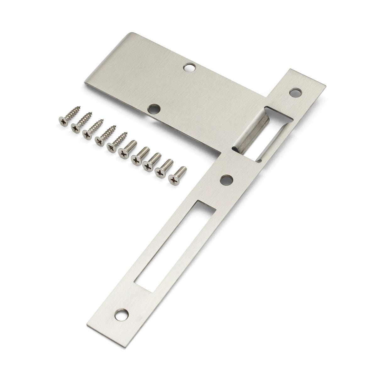 Extended 120mm Strike Plate to suit 85mm Roller Mortice Lock (Various Finishes)