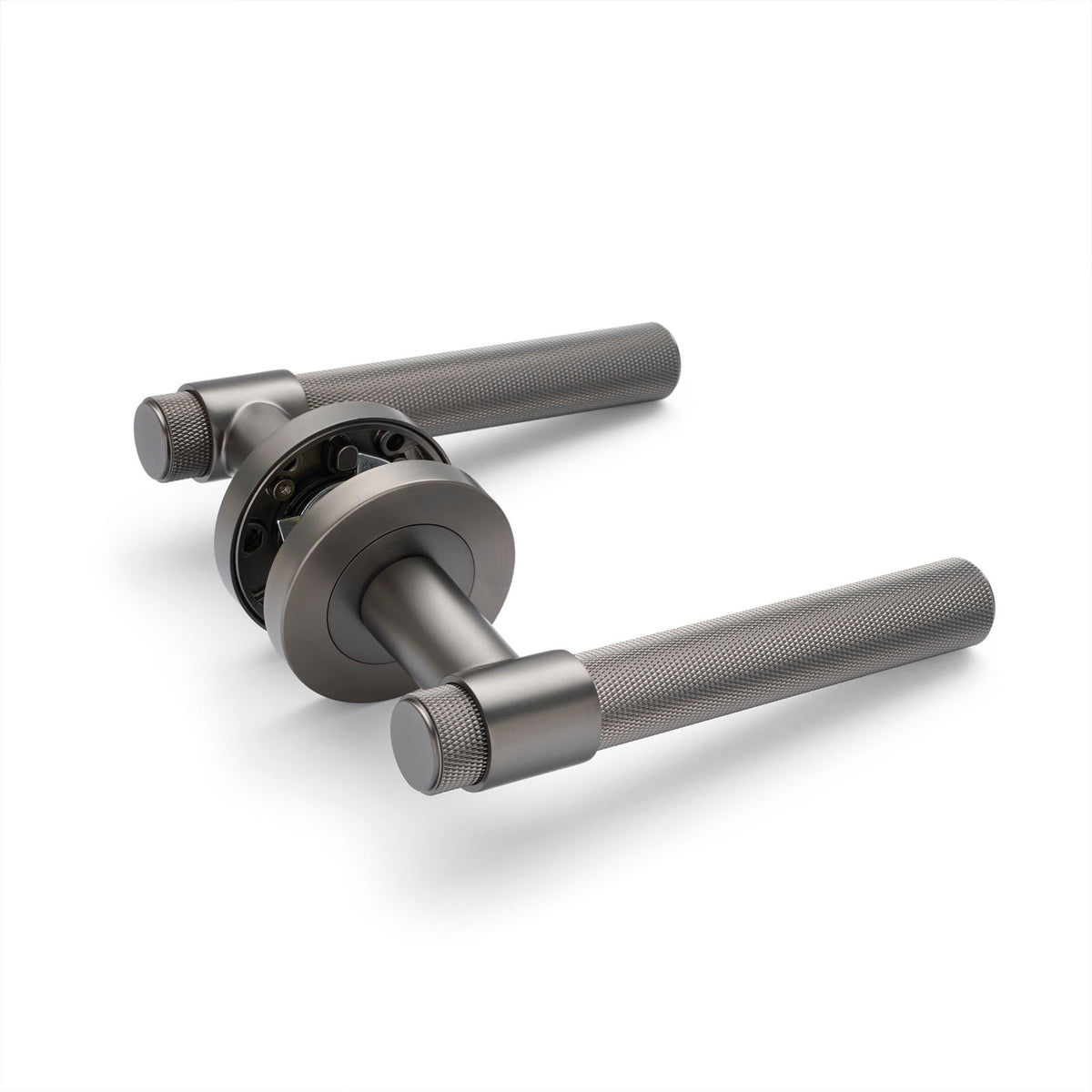 Gunmetal Knurled Passage Door Handle - Rosedale