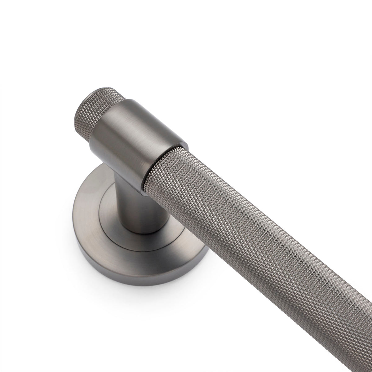 Gunmetal Knurled Passage Door Handle - Rosedale