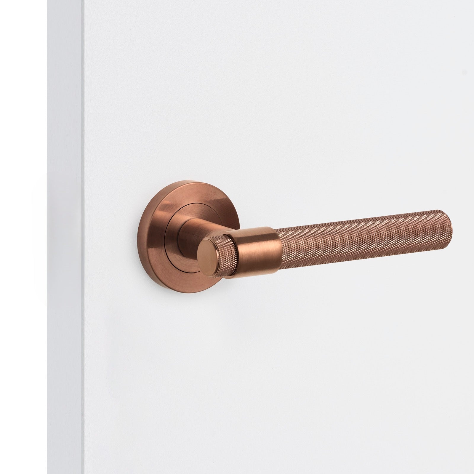 Rosedale Passage Door Handle Installed
