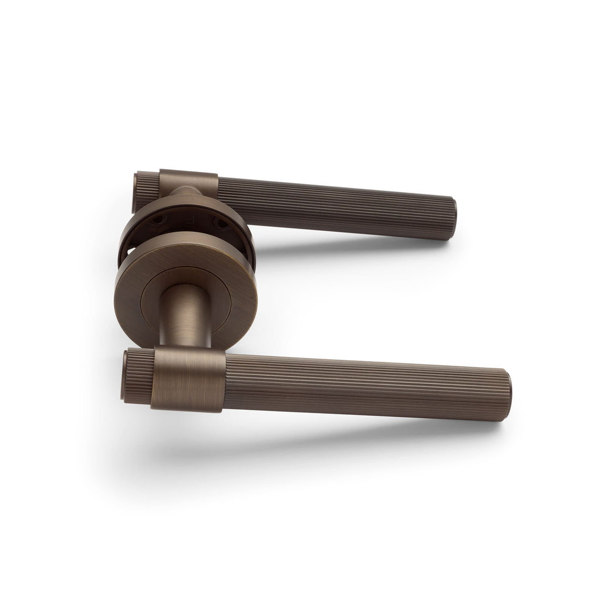 Aged Brass Passage Door Handle - Rochester