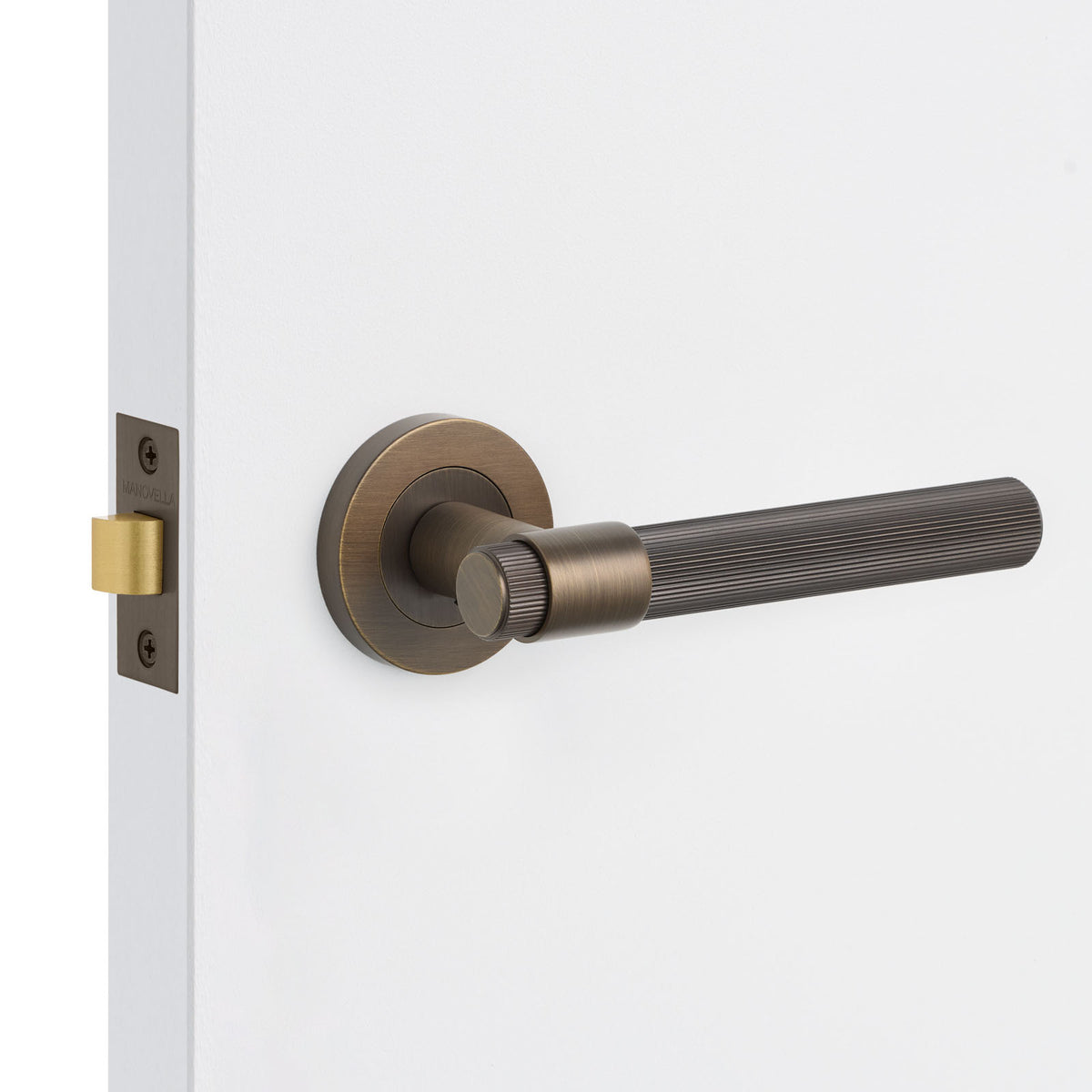 Aged Brass Passage Door Handle - Rochester