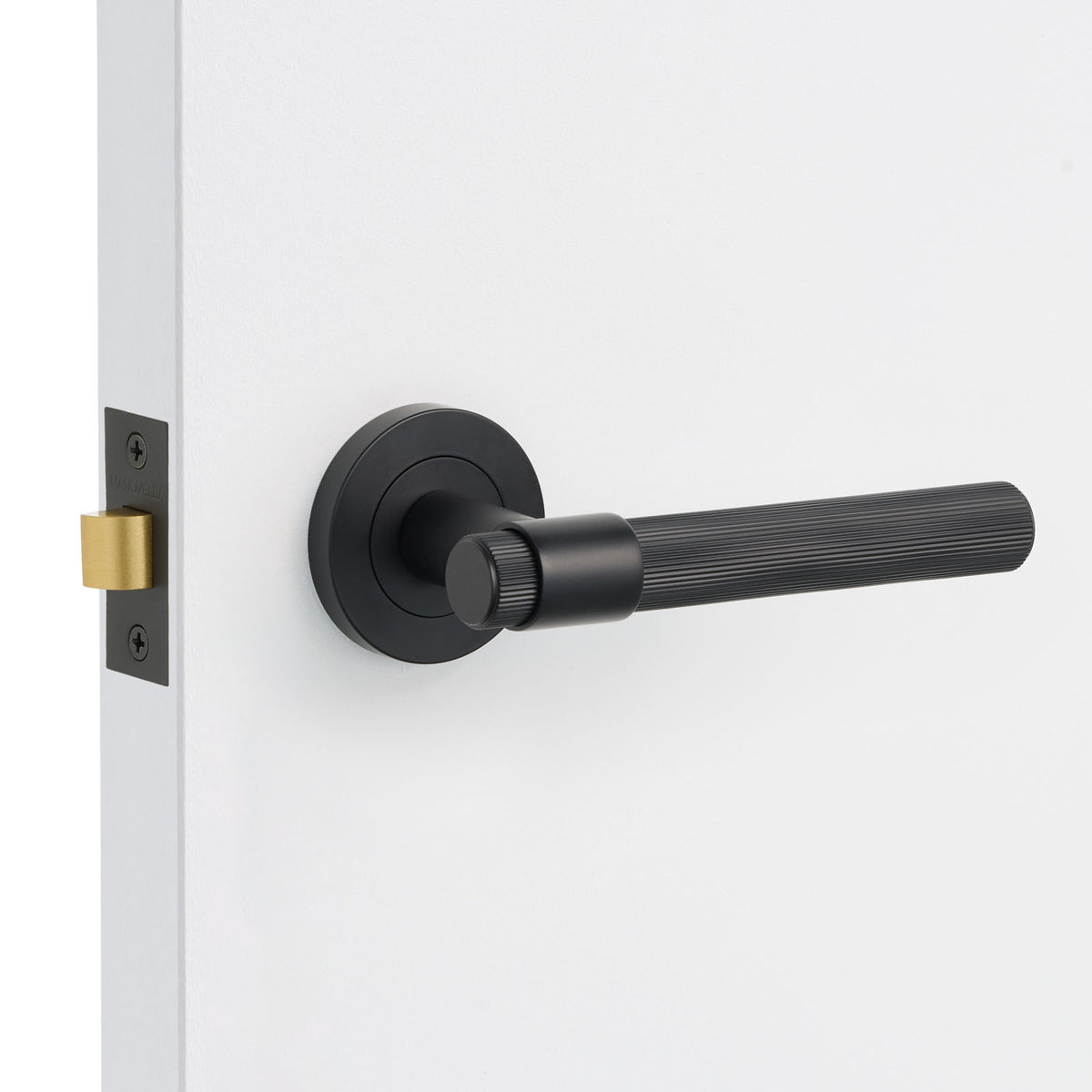 Matt Black Passage Door Handle - Rochester