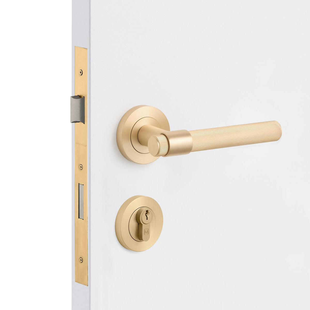 Satin Brass Entrance Door Kit