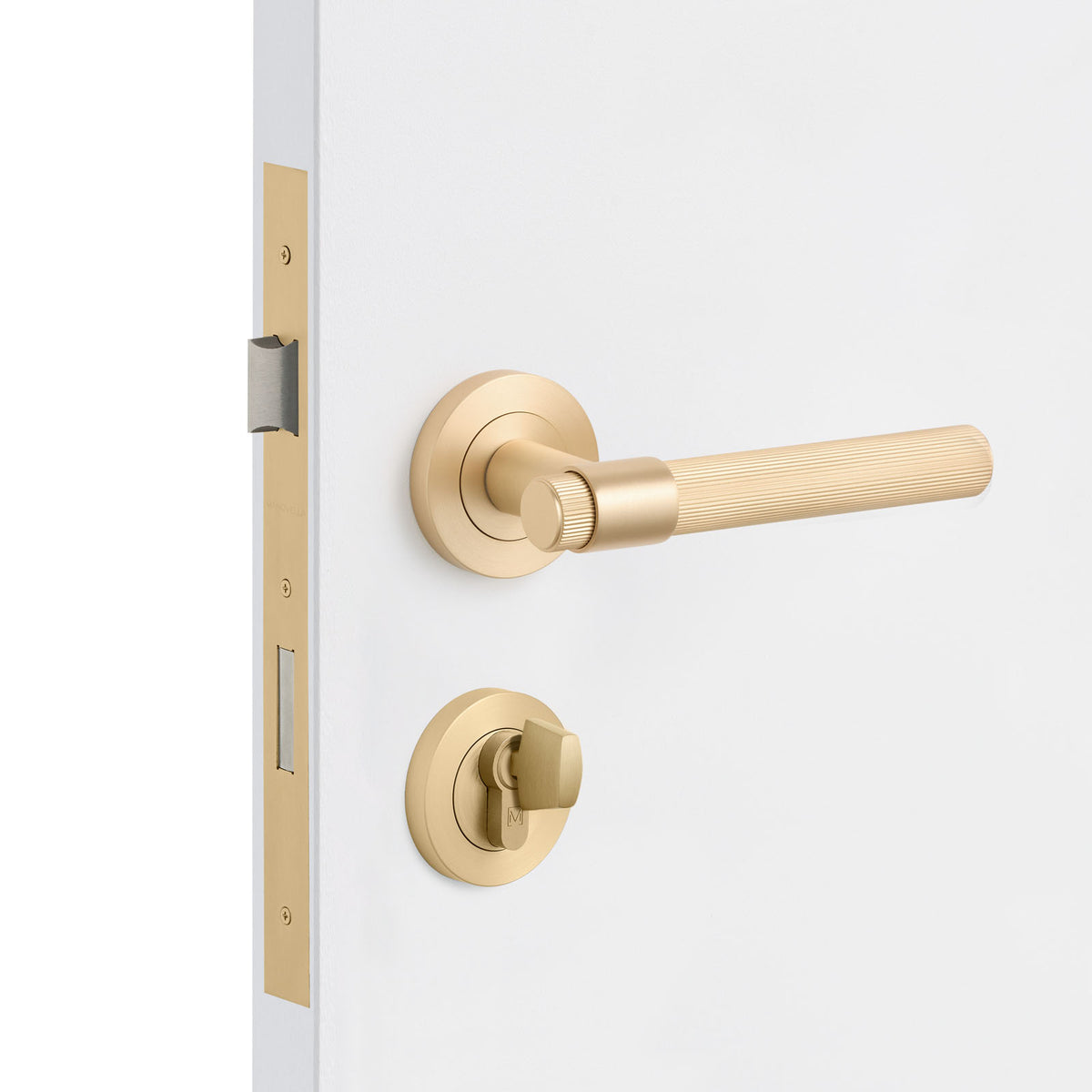 Satin Brass Entrance Door Kit