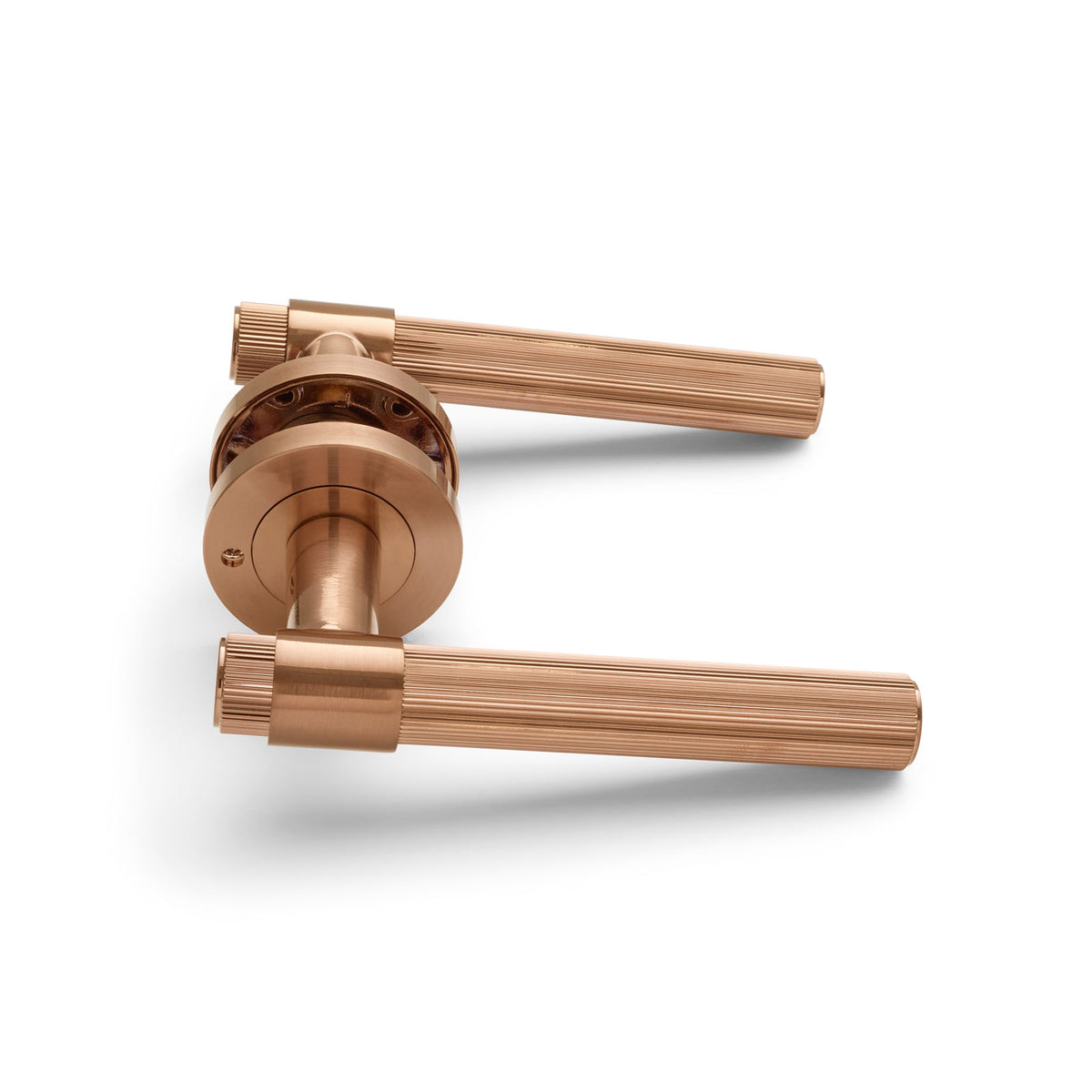 Brushed Copper Privacy Door Handle - Rochester