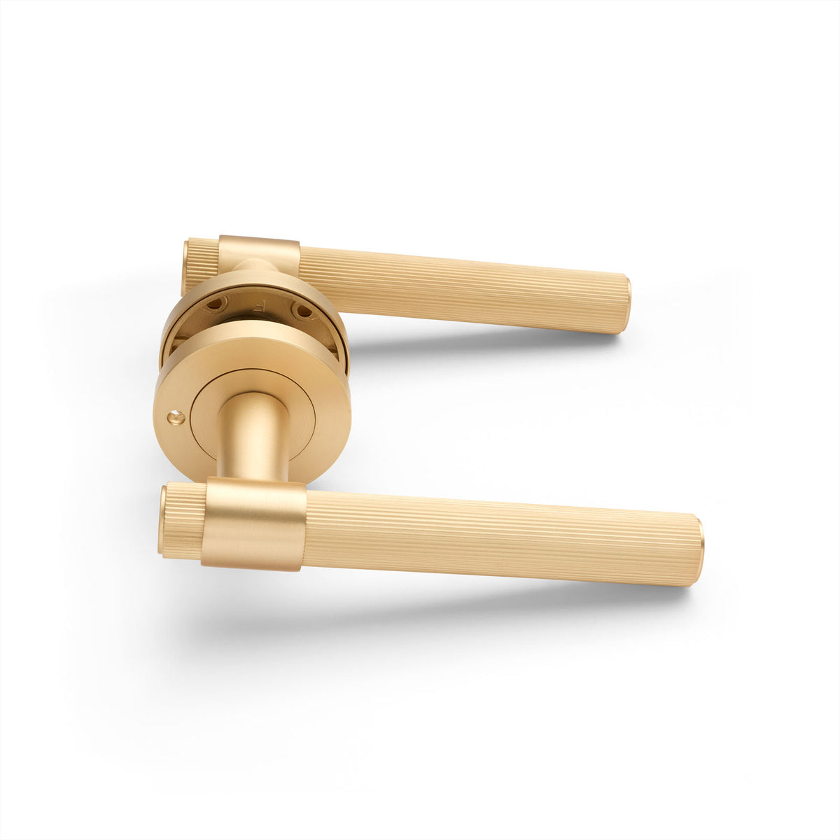 Satin Brass Privacy Door Handle - Rochester