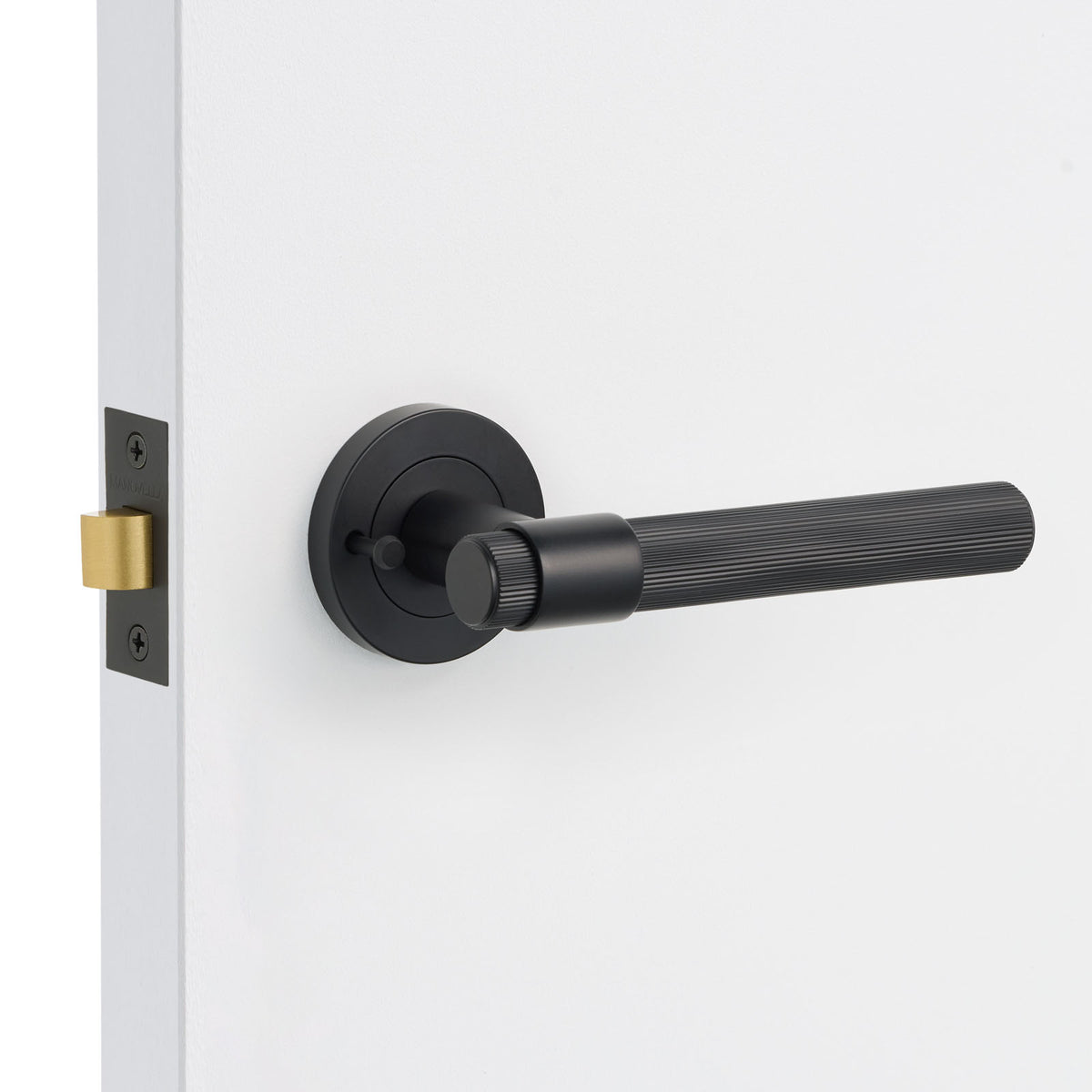 Matt Black Privacy Door Handle - Rochester