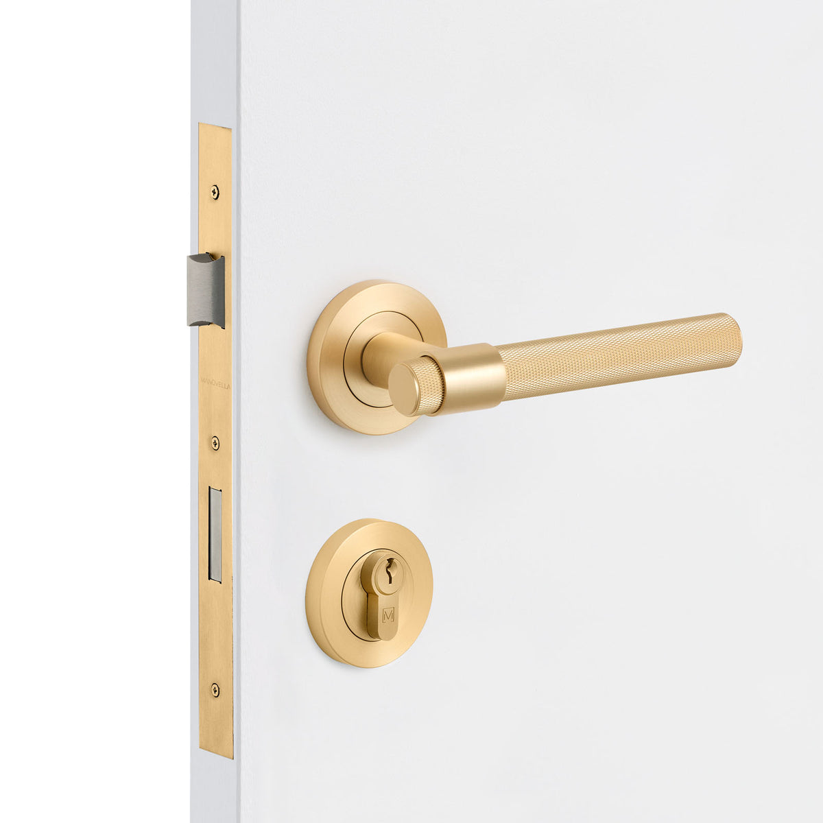 Satin Brass Entrance Door Kit