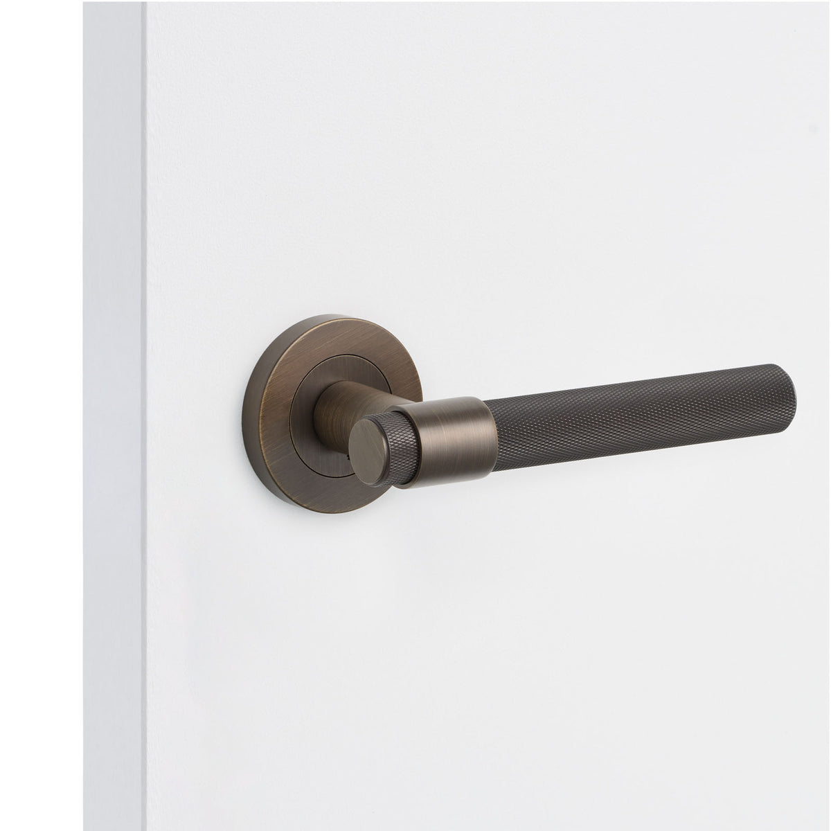 Rosedale Passage Door Handle Installed