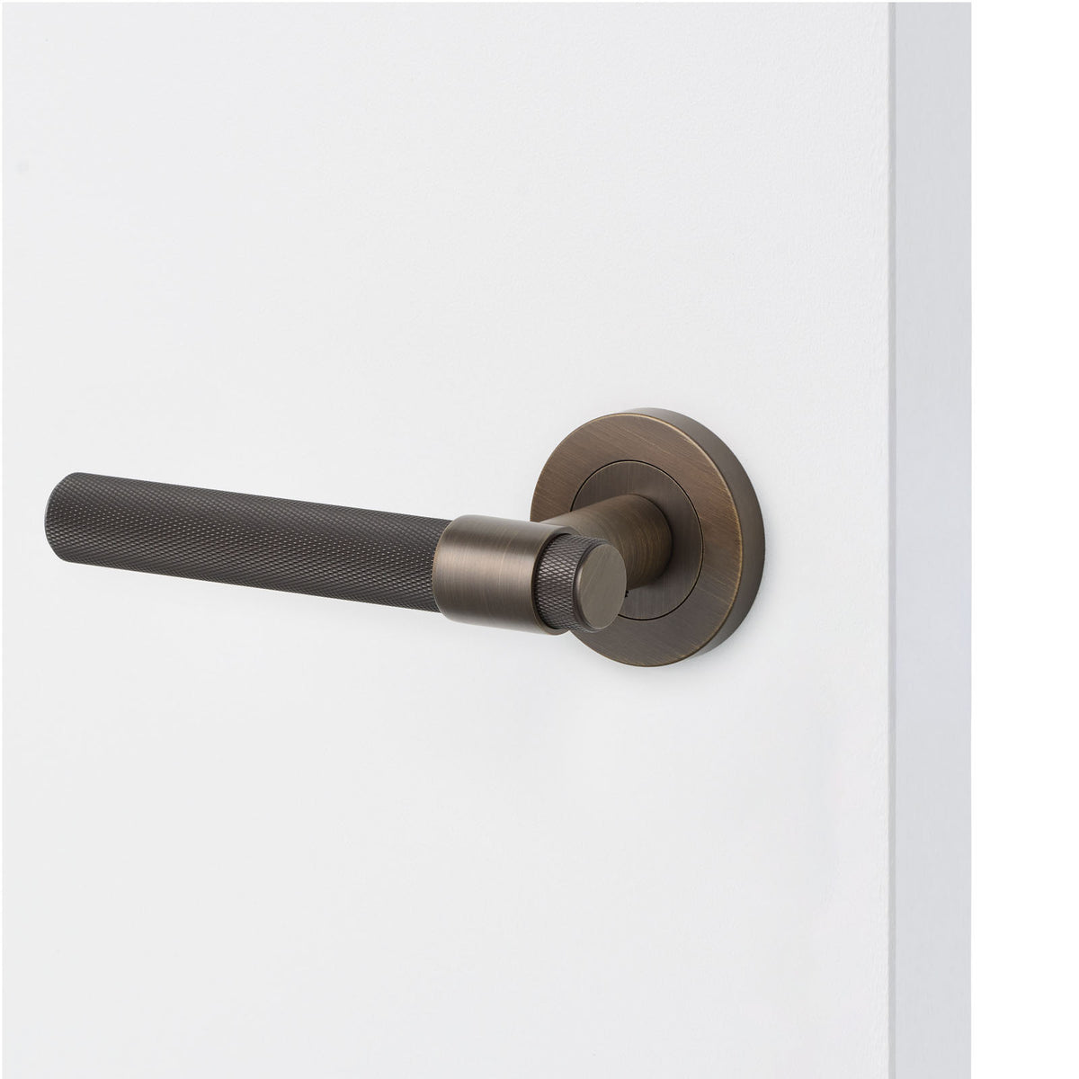 Rosedale Passage Door Handle Installed