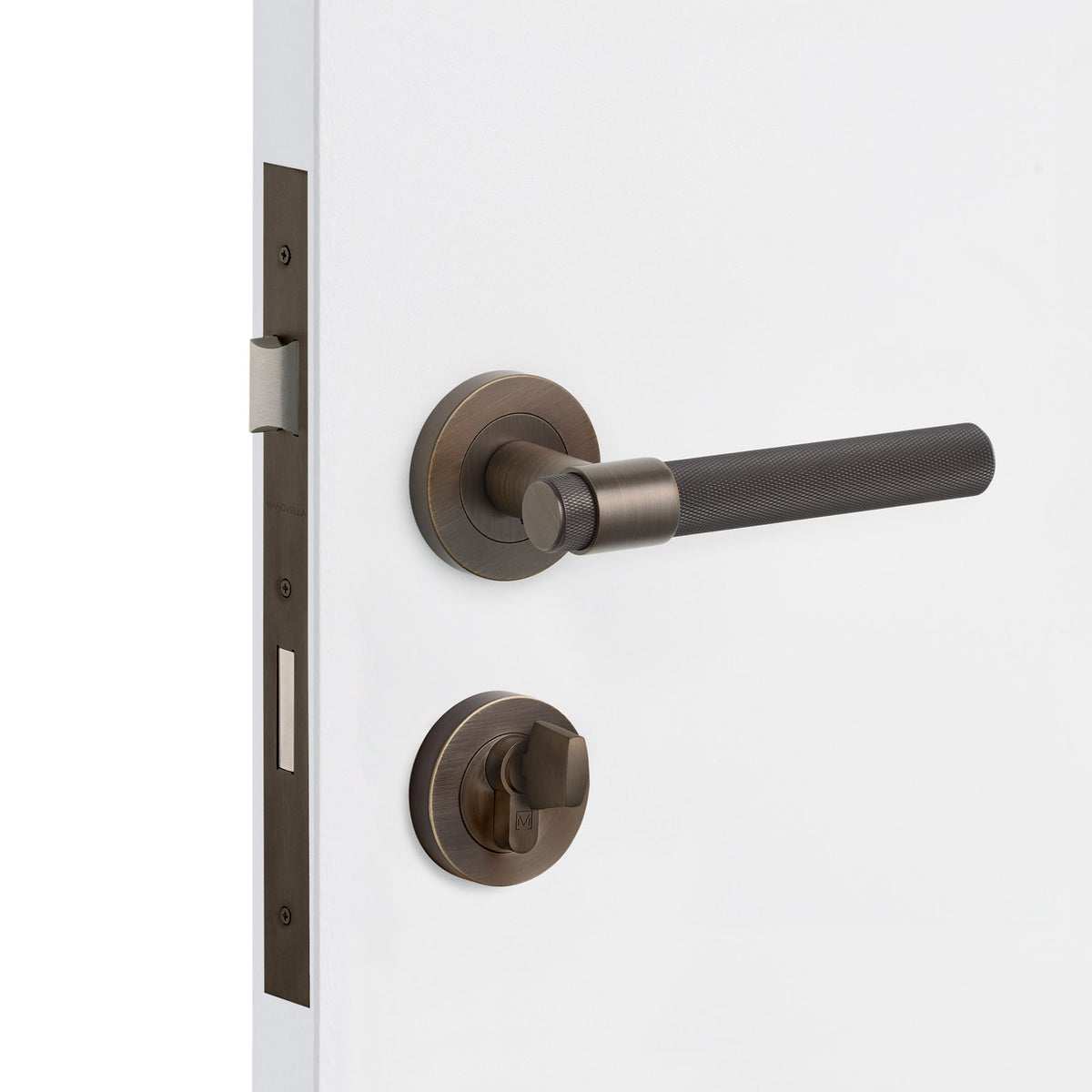 Rosedale Passage Door Handle Installed