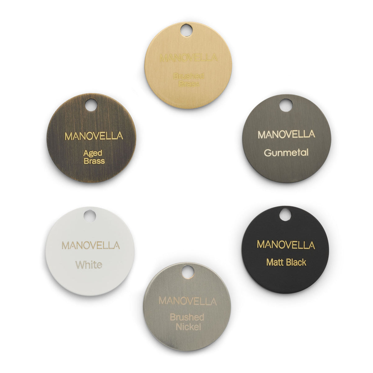 Solid Brass Colour Sample - Various Finishes