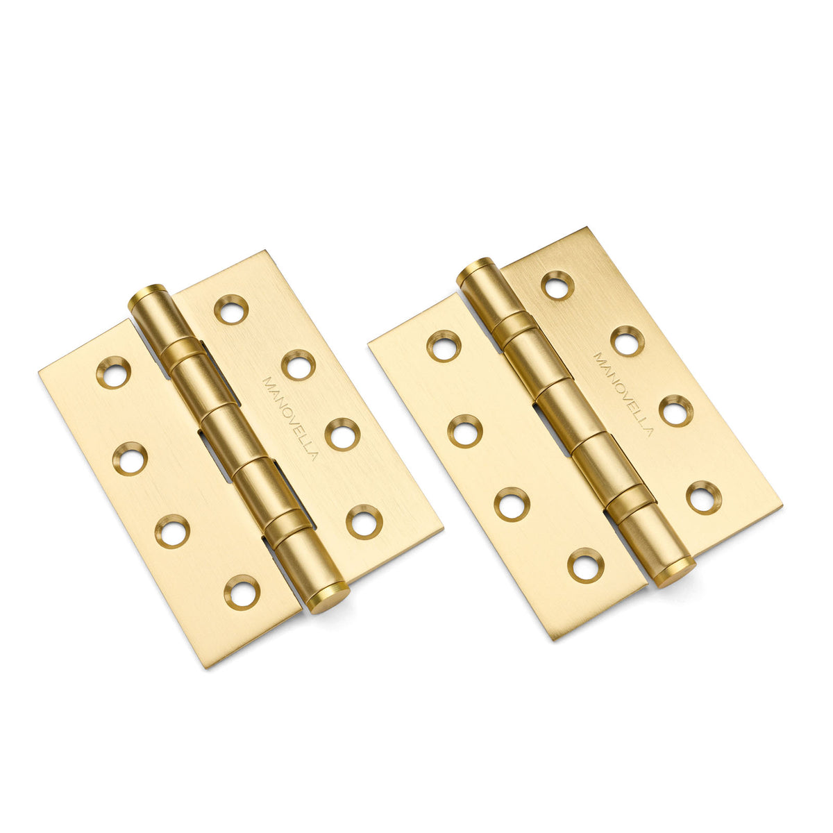 Satin Brass Ball Bearing Hinge (Pair) 100mm x 75mm