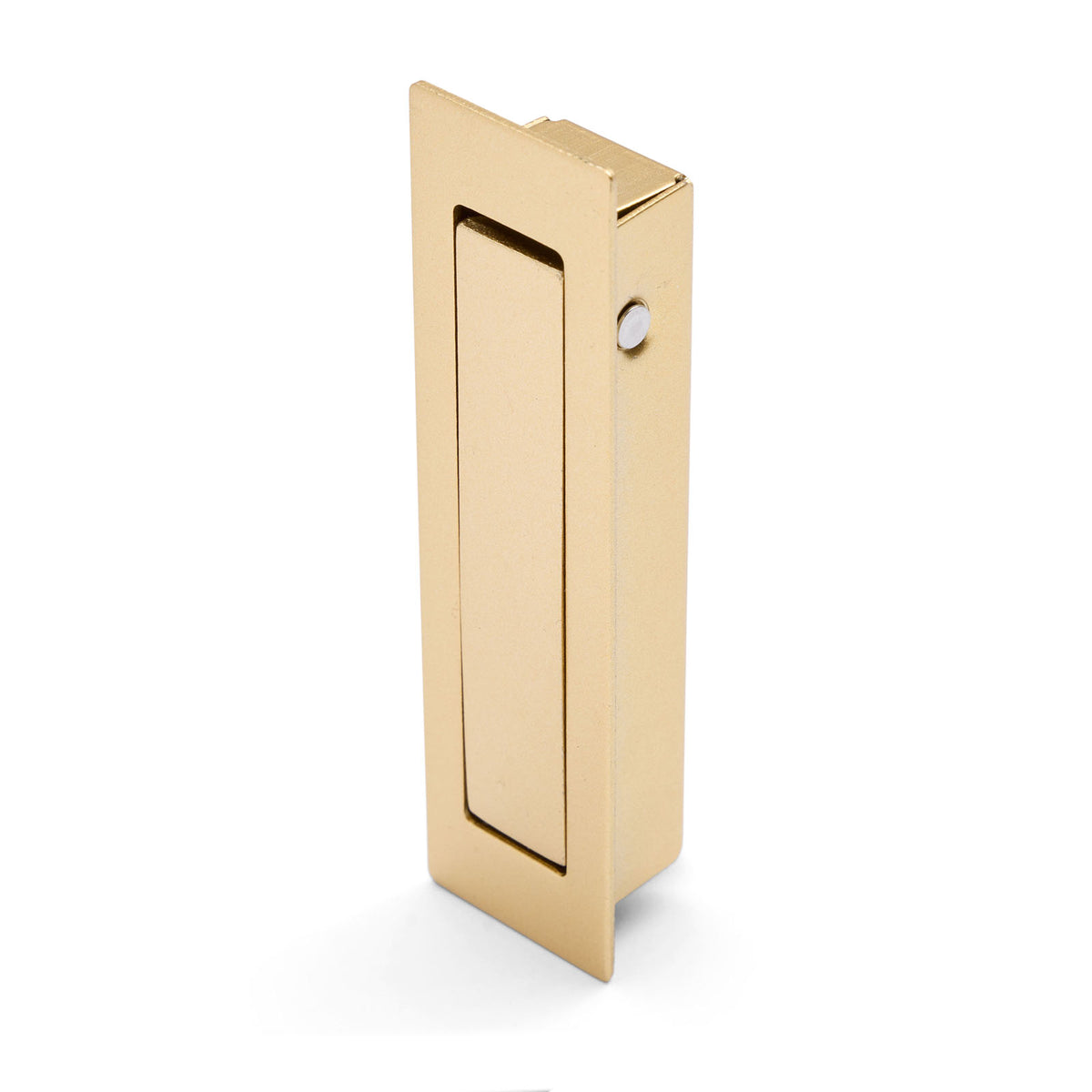 Satin Brass Concealed Sliding Door Edge Pull