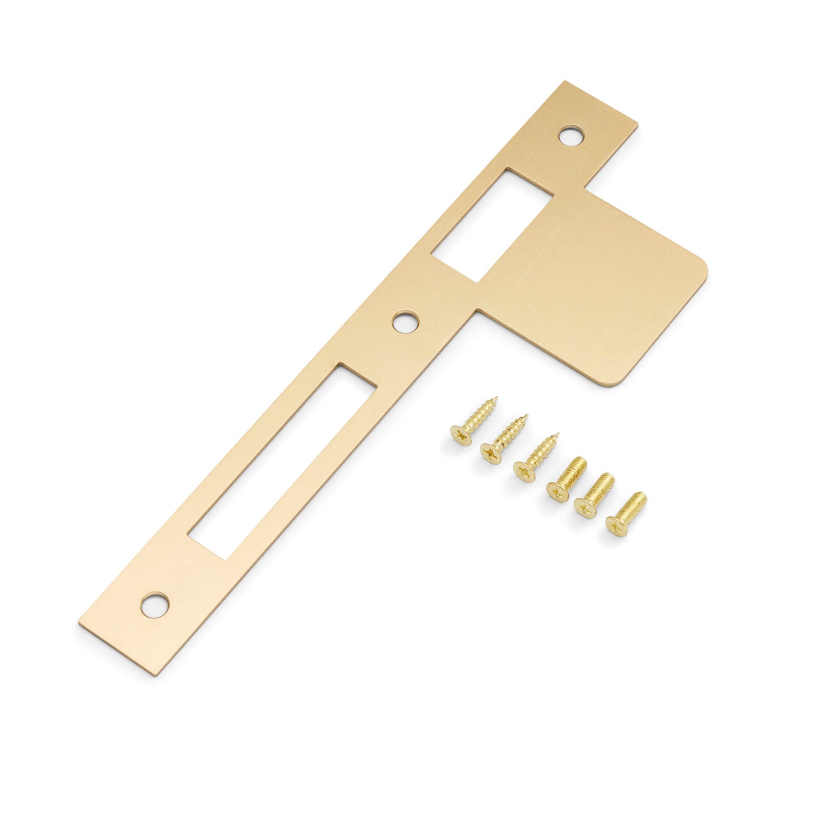 Aged Brass Extended Strike Plate