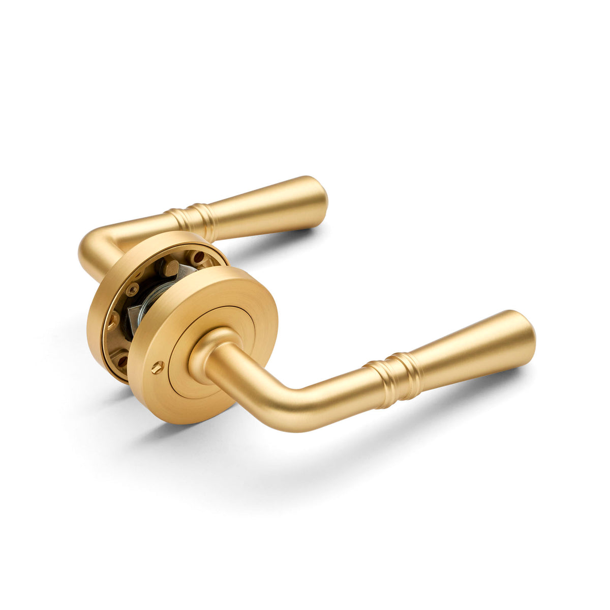 Satin Brass Privacy Door Handle - Lexton