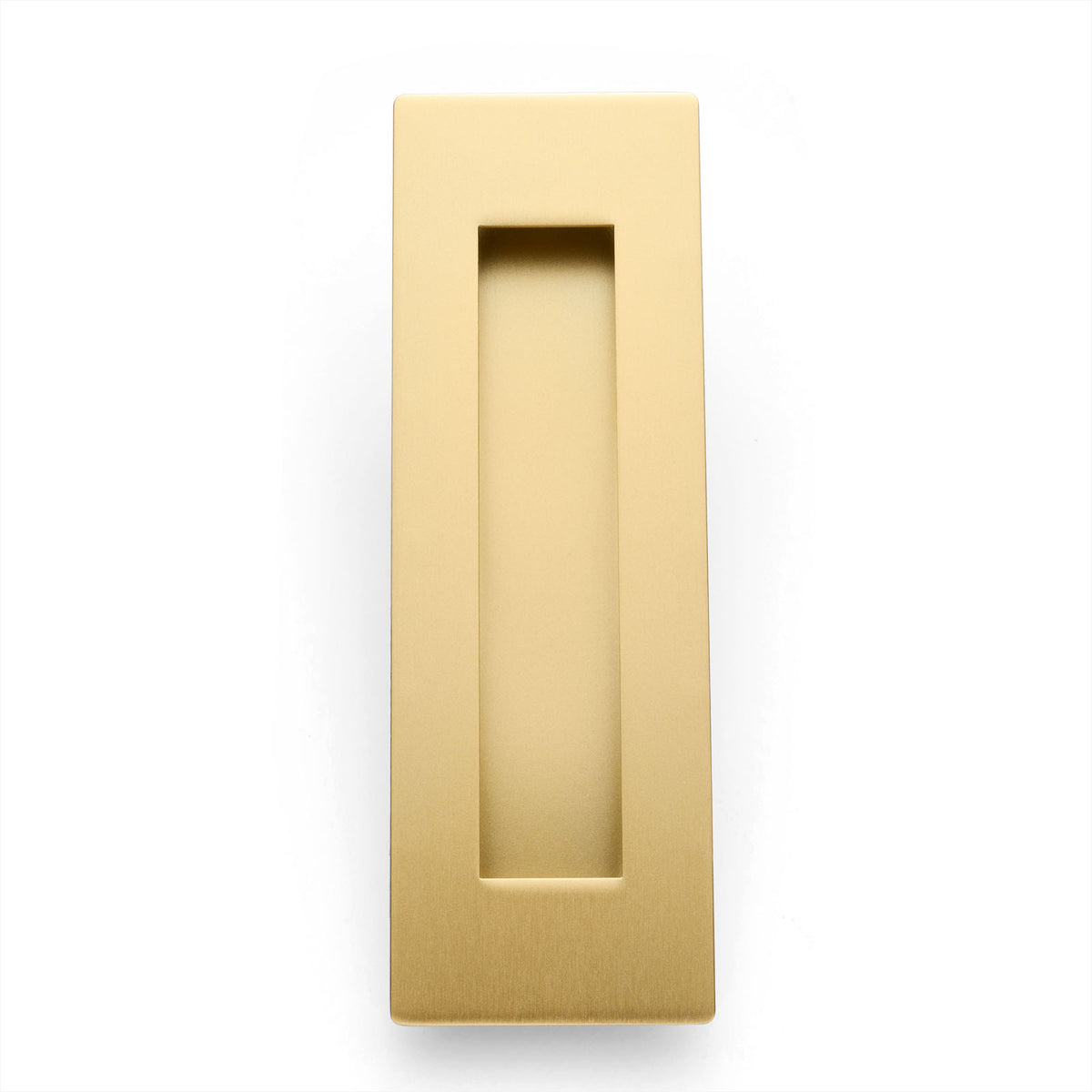 Satin Brass Sliding Door Flush Pull 150mm x 50mm