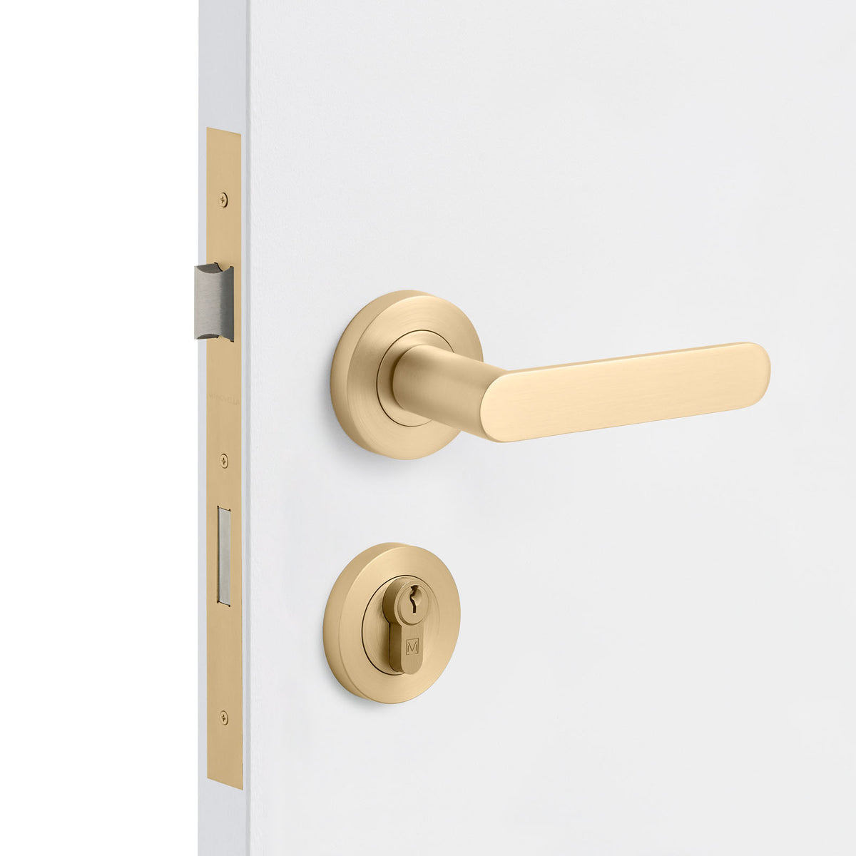 Satin Brass Entrance Door Kit