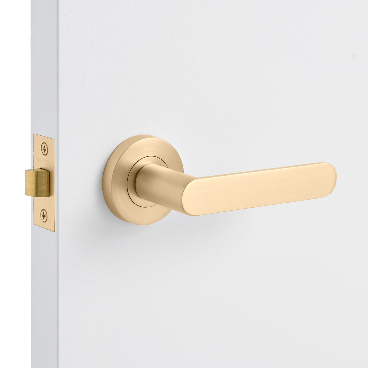 Satin Brass Passage Door Handle - Fairhaven