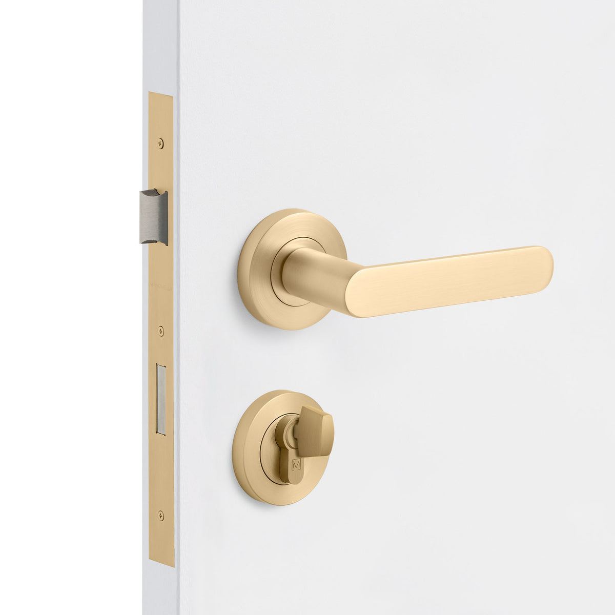 Satin Brass Entrance Door Kit