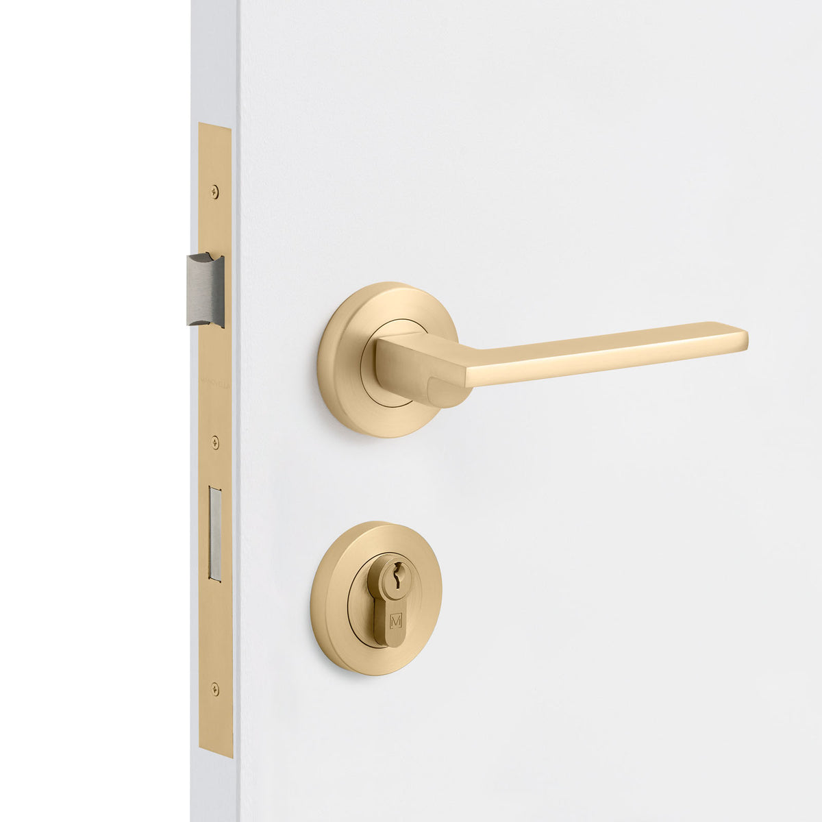 Satin Brass Entrance Door Kit