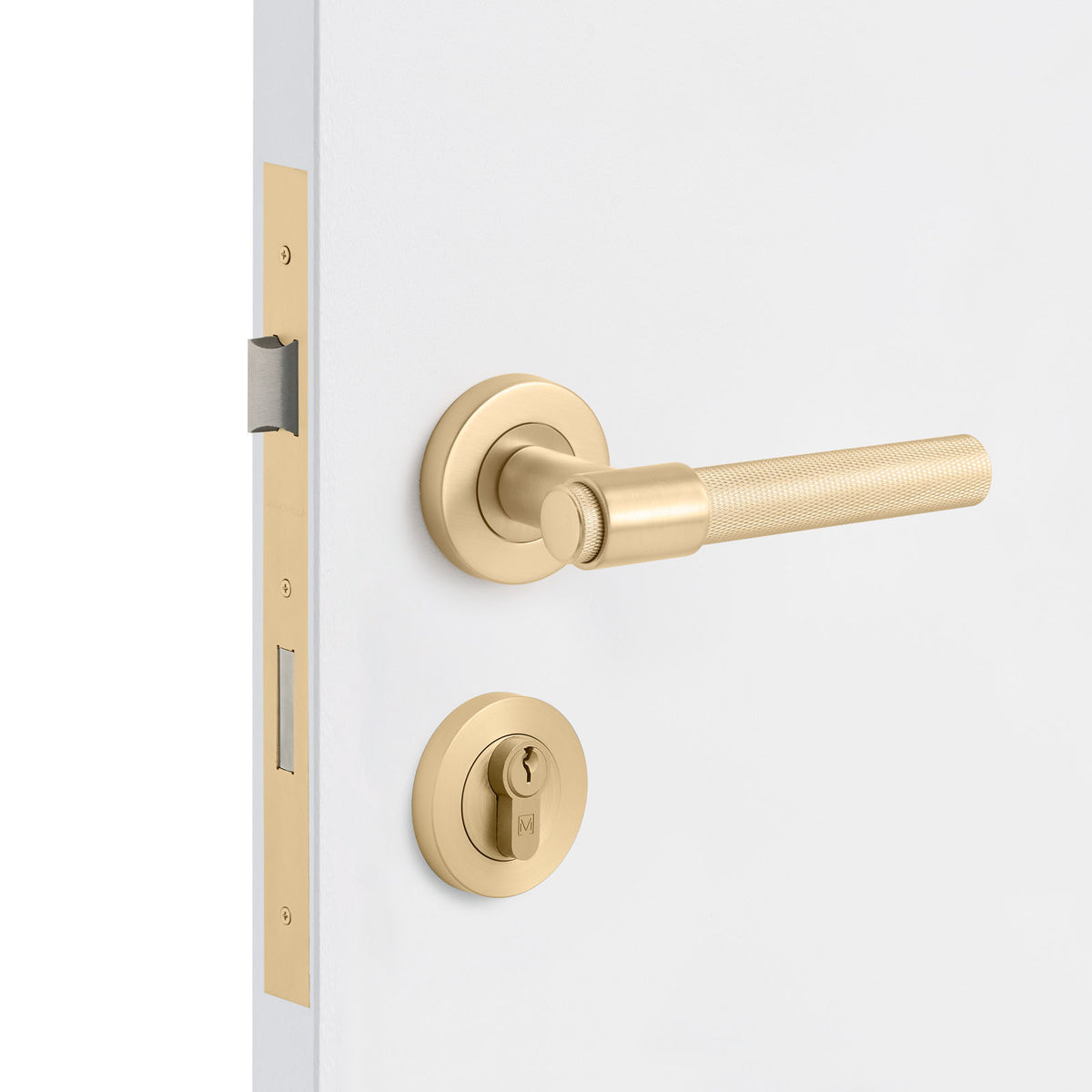 Satin Brass Entrance Door Kit