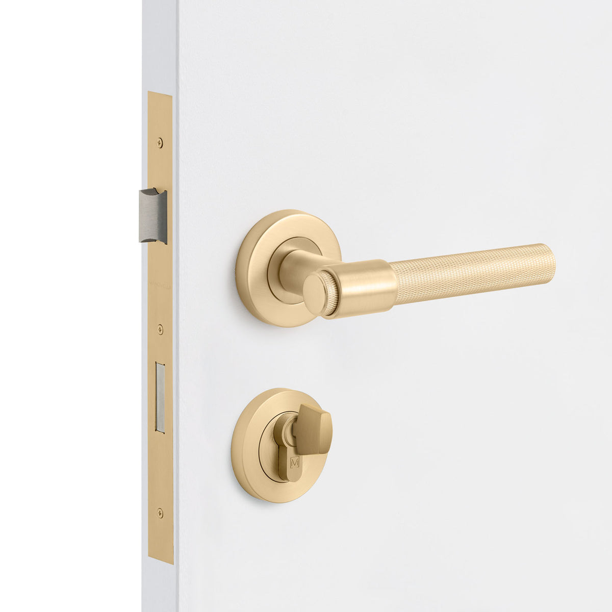 Satin Brass Entrance Door Kit