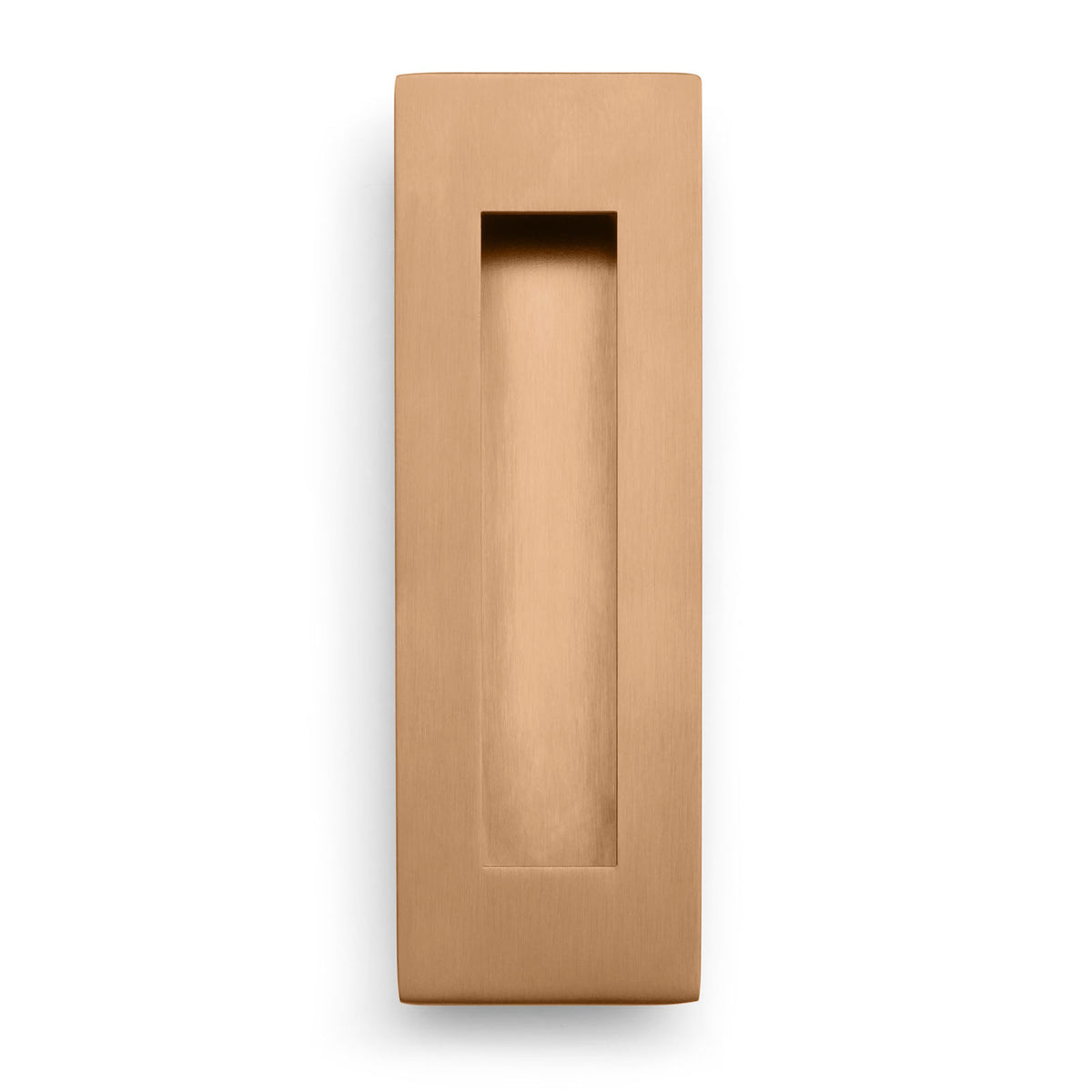 Brushed Copper Sliding Door Flush Pull 150mm x 50mm
