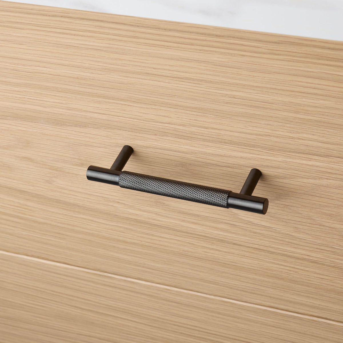 Gunmetal Knurled Drawer Pull - Charmian