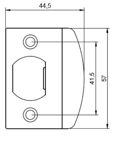 Tubular Latch 'D' Strike Plate