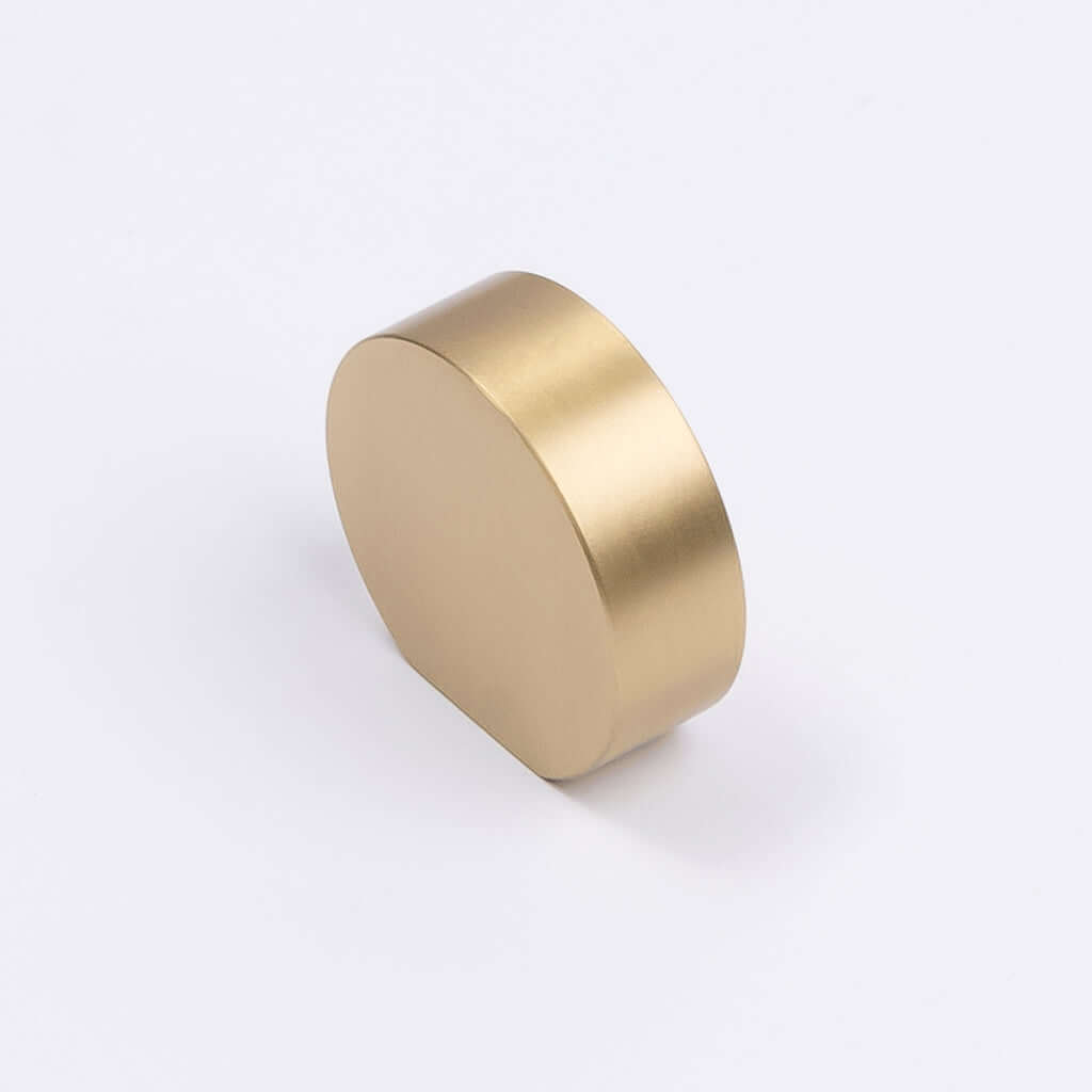 Katherina Brushed Brass Disc Cabinet Knob | Manovella