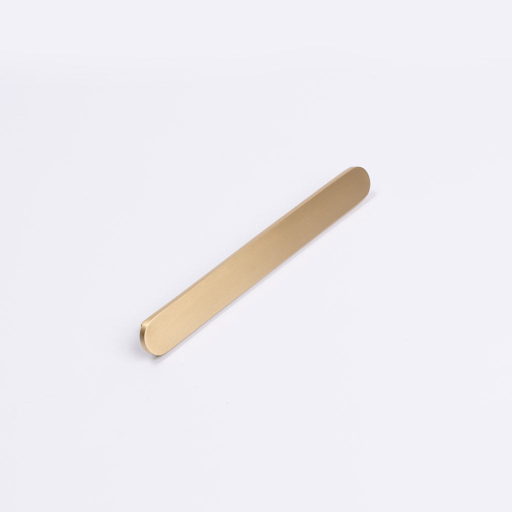 Brushed Brass Oval Profile Cabinet Pull - Imogen