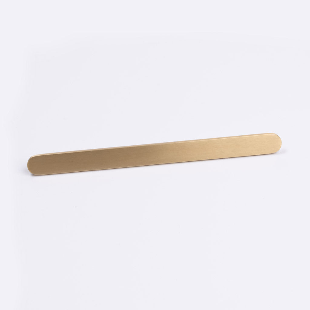 Brushed Brass Oval Profile Cabinet Pull - Imogen