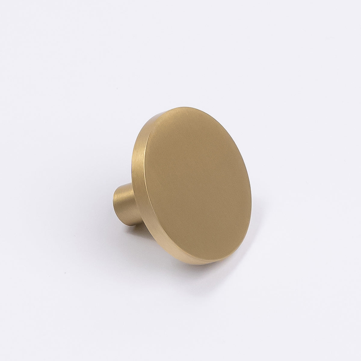 Brushed Brass Round Profile Cabinet Knob - Olivia