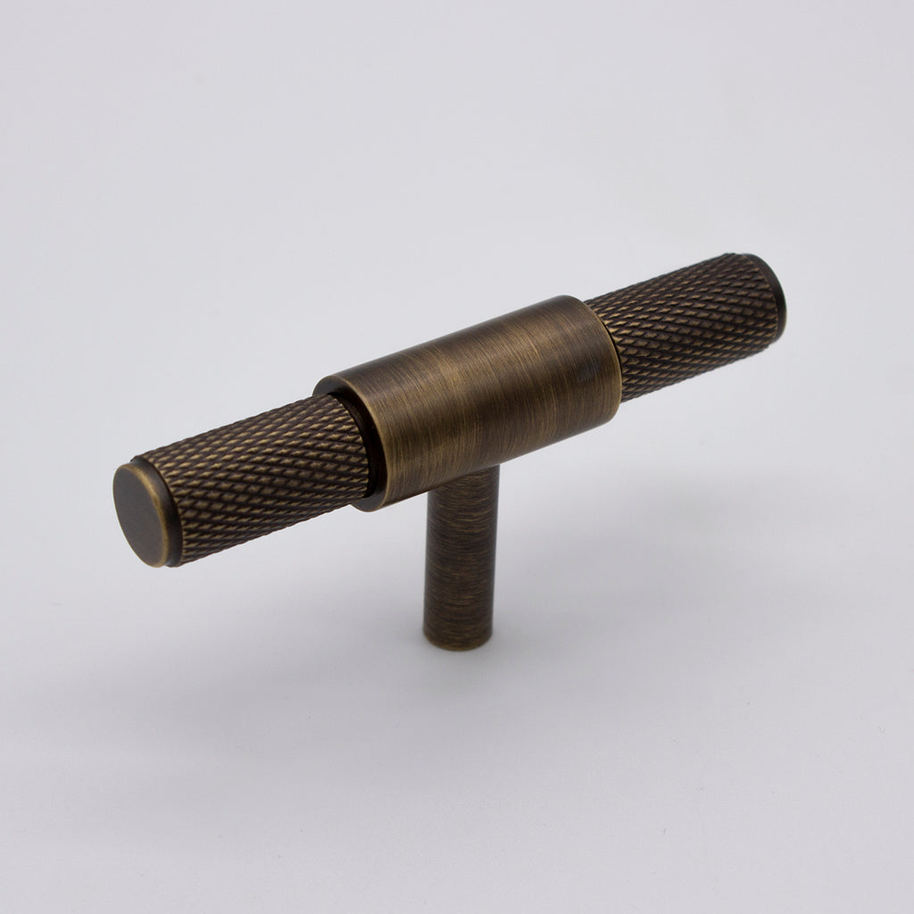 Carlisle Brass 13mm Knurled T-Bar Cabinet Pull Handle - 160mm