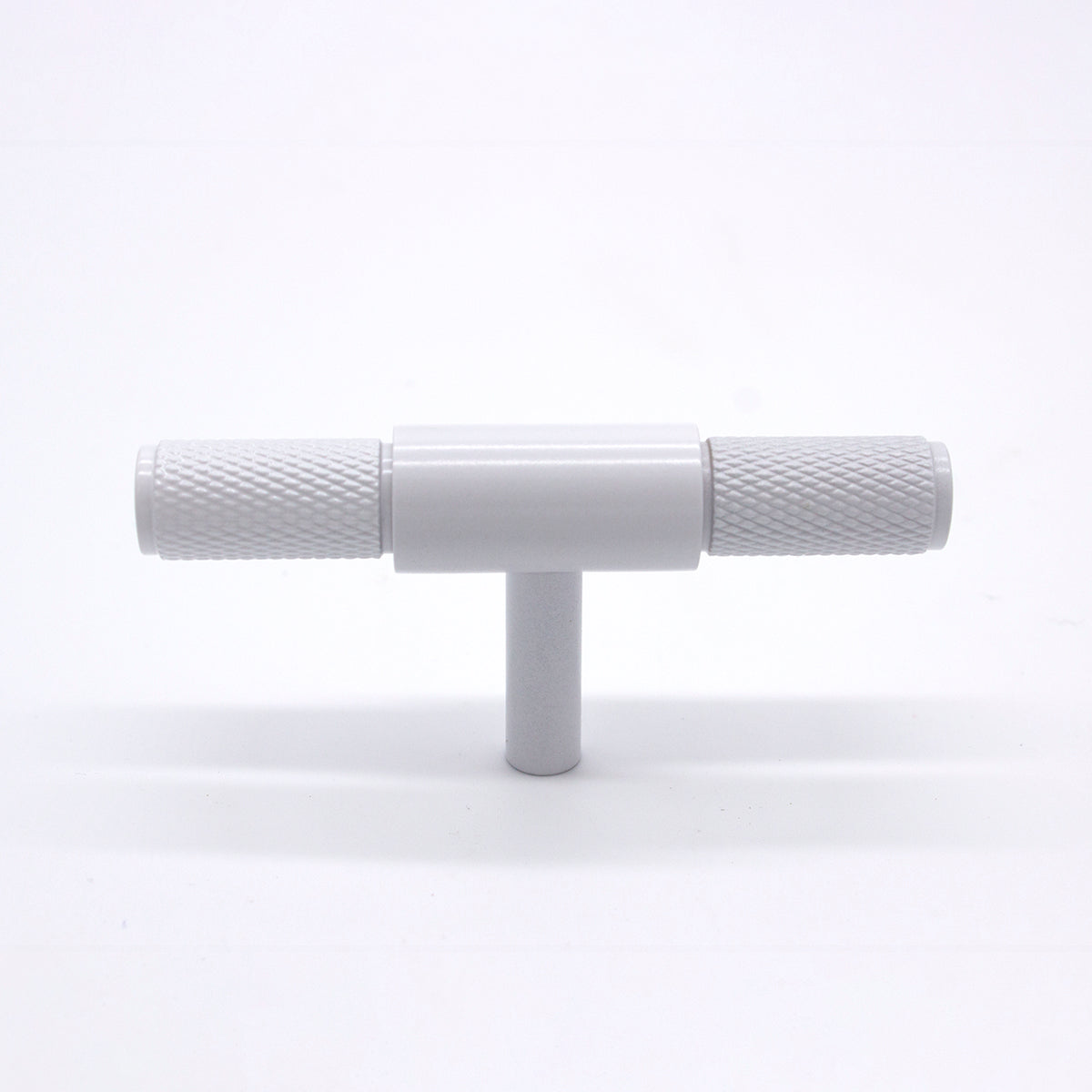 White Knurled Cabinet T-Bar Pull - Miranda | Manovella