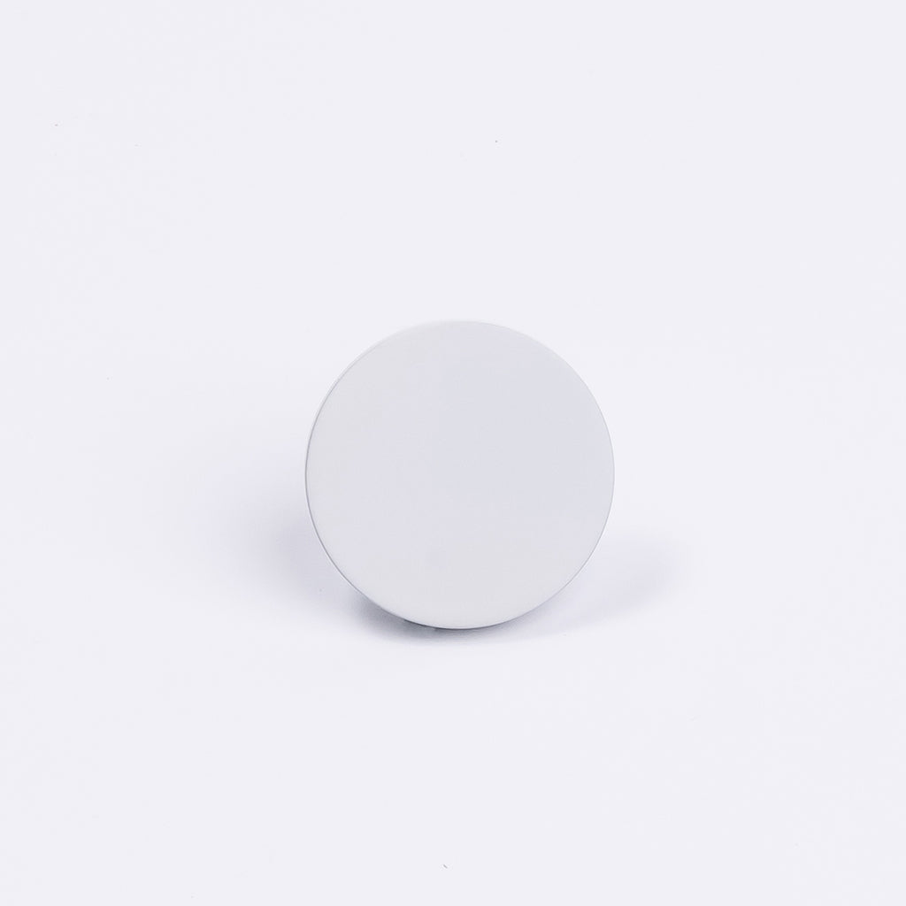 White Round Profile Cabinet Knob - Olivia